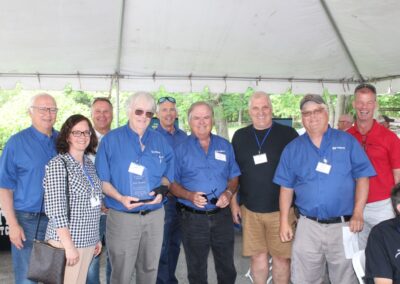 NEPCA 2022 Summer Open House group photo with retirement award honoring David Dimmick