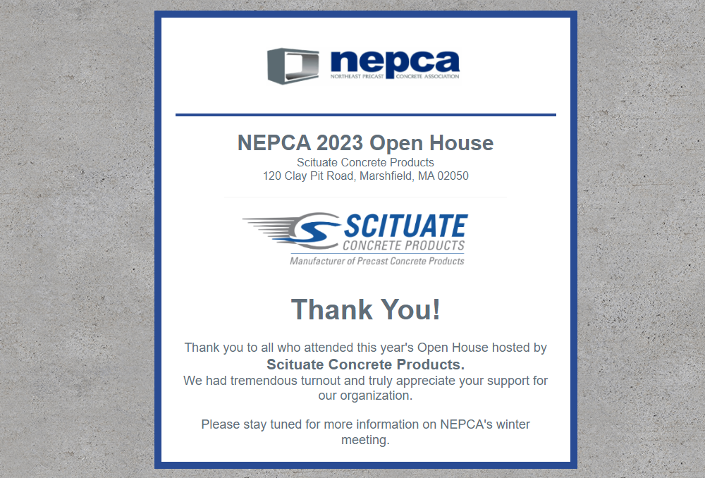 NEPCA Open House 2023 Thank you!